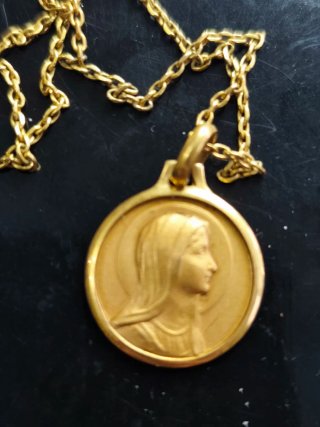 Cadena 50 cm con Medalla Virgen