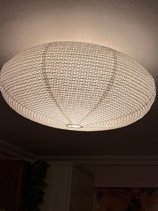Lámpara de techo Ikea papel con bombilla