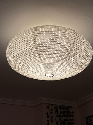 Lámpara de techo Ikea papel con bombilla