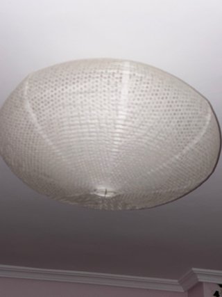 Lámpara de techo Ikea papel con bombilla