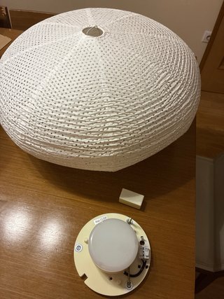 Lámpara de techo Ikea papel con bombilla