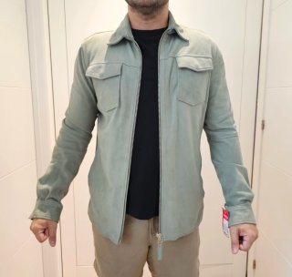 Sobrecamisa de ante verde