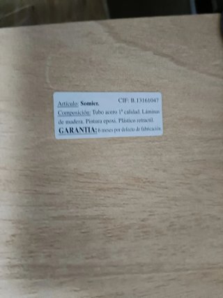 Cama 90x200 Negra+Somier Opcional colchón mesilla