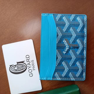 Portacarte Goyard Blu e Grigio