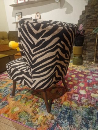 Sillón estampado cebra