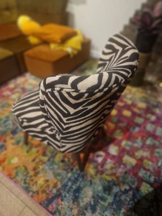 Sillón estampado cebra