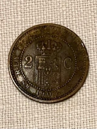 Moneda 2 Céntimos Alfonso XIII 1904