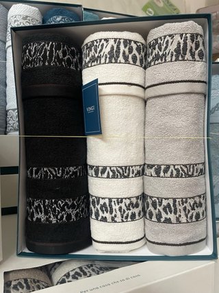 Set 6 Asciugamani VINGI spugna Cotone 100%