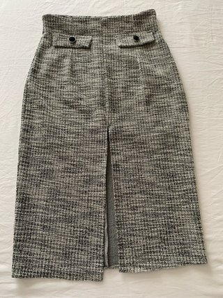 Traje R Reina Chaqueta y Falda Gris y negro
