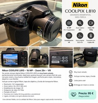 Nikon COOLPIX L810 Cámara Digital 16 MP Zoom 26x