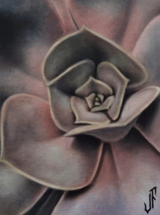Pintura al óleo Suculenta