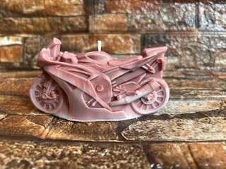 Vela Morada Forma Moto Deportiva