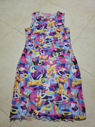 Vestido transparente multicolor