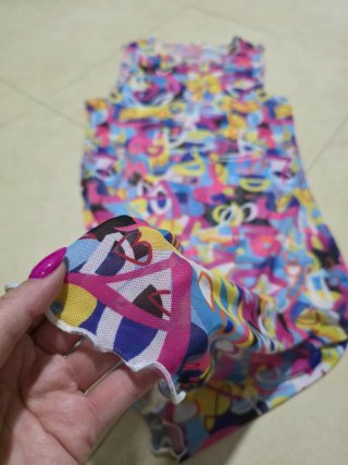 Vestido transparente multicolor