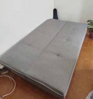 Sofá Cama Gris Moderno