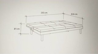 Sofá Cama Gris Moderno