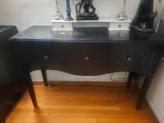 Consola  aparador negra de madera