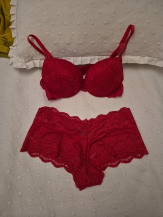 Conjunto Ropa Interior Colombiana Rojo