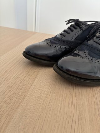 Zapatos Brogue azul marino
