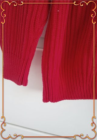 Maglione Girocollo Rosso Costine Trecce ARMANI : M