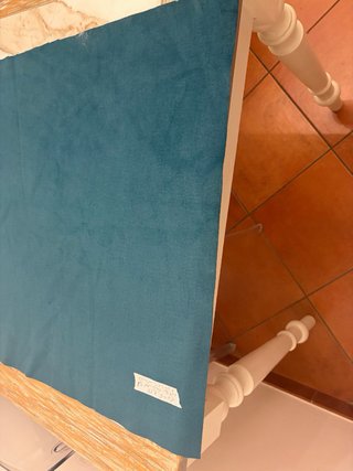 Tessuto velluto blu e marrone