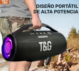 Altavoz Inalámbrico T&G Negro Multicolor