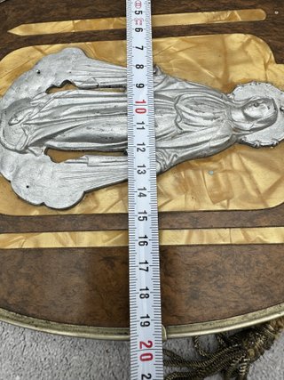 Antiguo panel religioso Virgen María