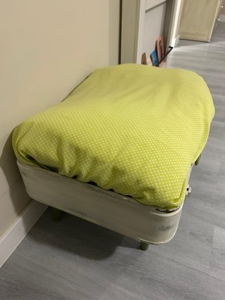 Cama para mascotas estilo maleta vintage