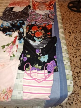 Lote 5 Camisetas Verano Mujer Talla Varias.