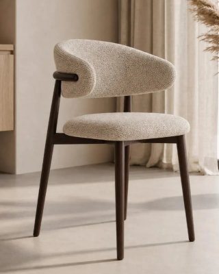 Juego 6 Sillas Comedor Beige/Marrón Nuevas