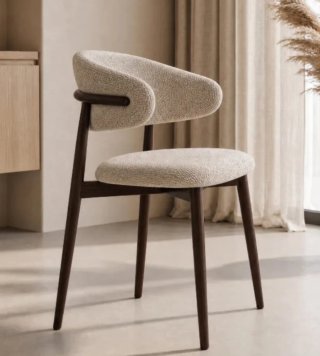Juego 6 Sillas Comedor Beige/Marrón Nuevas