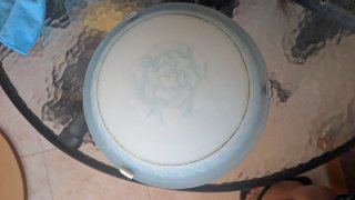 Lámpara plafón techo azul y blanco