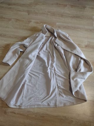 Abrigo de lana beige S/M impecable