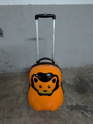 Maleta infantil diseño león naranja