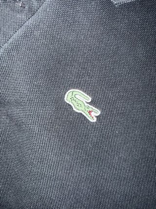 Polo Lacoste Negro Vintage - Talla 3 (S)