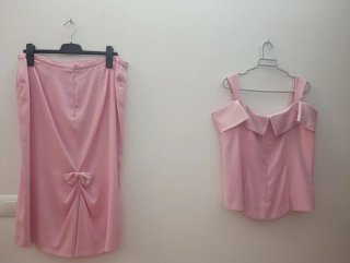 Conjunto falda y top rosa