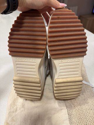 Converse Plataforma Plateadas Talla 39