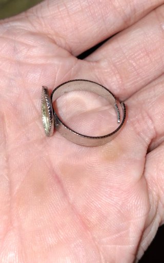 Anillo vintage ajustable plateado