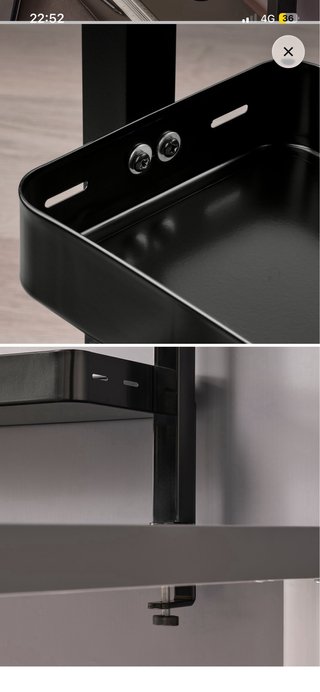 Estante de escritorio negro