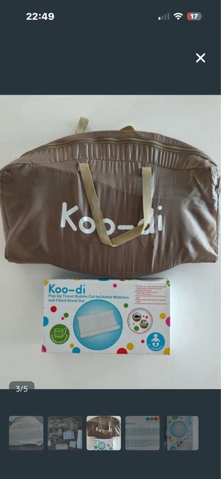 Cuna de viaje Koo-di con colchón hinchable