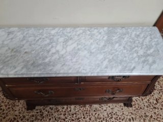 Cómoda clásica madera mármol