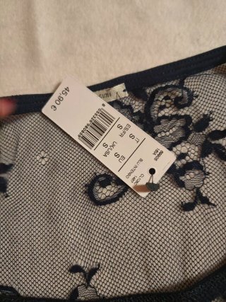 Abito Intimissimi pizzo ricamato blu taglia S