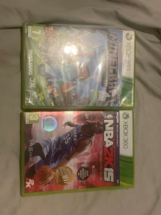 Xbox 360 Minecraft y NBA 2K15