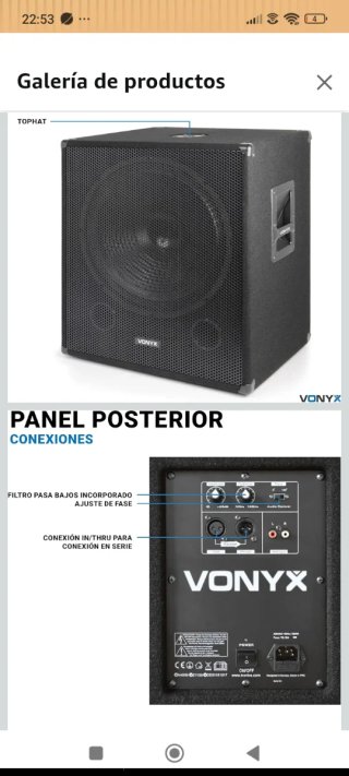 Subwoofer Activo Vonyx SWA18 18 1000W
