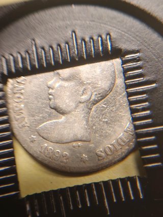 50 Céntimos 1892 Alfonso XIII Plata - BC