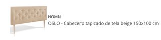 Cabecero OSLO tapizado beige 150x100 cm