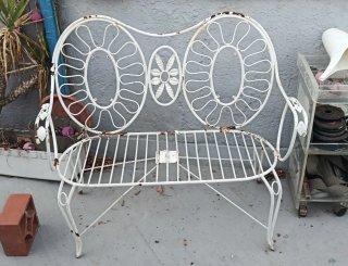 Butaca silla hierro forjado blanca