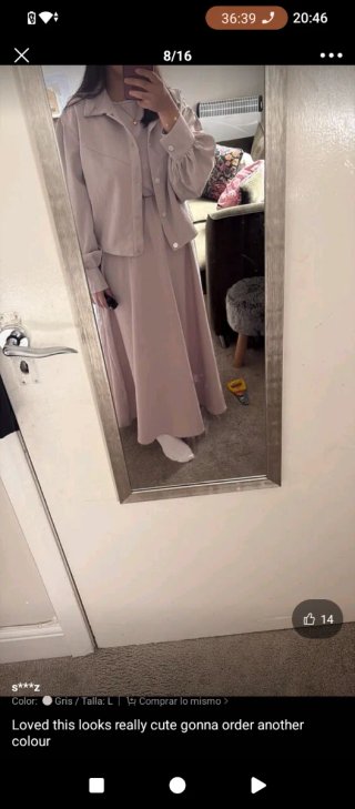 Vestido rosa talla L