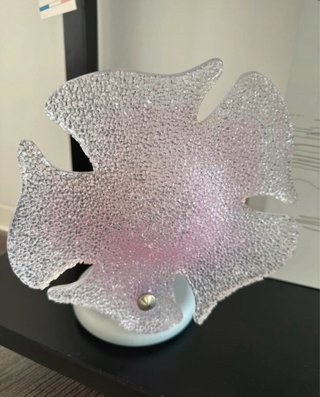 Coppia Lampade Vintage Rosa Vetro