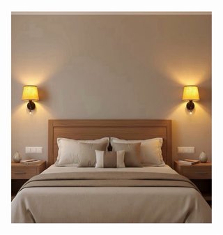 Lámpara de pared doble luz beige y negra NUEVA